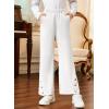 imageblibean Tween Girls Bell Bottom School Uniform Pants Stretchy Leggings Size 615 YearsWhite