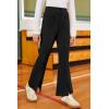imageblibean Tween Girls Bell Bottoms Pants Uniform Split Pant with Pockets Size 615 YearsA Black