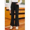 imageblibean Tween Girls Bell Bottoms Pants Uniform Split Pant with Pockets Size 615 YearsA Black
