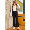 imageblibean Tween Girls Bell Bottoms Pants Uniform Split Pant with Pockets Size 615 YearsA Black