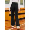 imageblibean Tween Girls Bell Bottoms Pants Uniform Split Pant with Pockets Size 615 YearsA Black