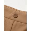 imageblibean Tween Girls Bell Bottoms Pants Uniform Split Pant with Pockets Size 615 YearsA Brown