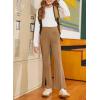imageblibean Tween Girls Bell Bottoms Pants Uniform Split Pant with Pockets Size 615 YearsA Brown
