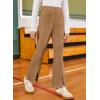 imageblibean Tween Girls Bell Bottoms Pants Uniform Split Pant with Pockets Size 615 YearsA Brown