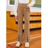 imageblibean Tween Girls Bell Bottoms Pants Uniform Split Pant with Pockets Size 615 YearsA Brown