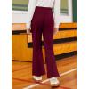 imageblibean Tween Girls Bell Bottoms Pants Uniform Split Pant with Pockets Size 615 YearsA Burgundy
