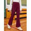 imageblibean Tween Girls Bell Bottoms Pants Uniform Split Pant with Pockets Size 615 YearsA Burgundy
