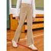 imageblibean Tween Girls Bell Bottoms Pants Uniform Split Pant with Pockets Size 615 YearsA Khaki