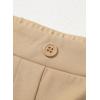 imageblibean Tween Girls Bell Bottoms Pants Uniform Split Pant with Pockets Size 615 YearsA Khaki