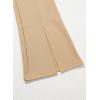 imageblibean Tween Girls Bell Bottoms Pants Uniform Split Pant with Pockets Size 615 YearsA Khaki