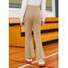 imageblibean Tween Girls Bell Bottoms Pants Uniform Split Pant with Pockets Size 615 YearsA Khaki