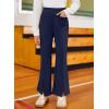 imageblibean Tween Girls Bell Bottoms Pants Uniform Split Pant with Pockets Size 615 YearsA Navy