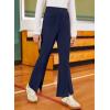 imageblibean Tween Girls Bell Bottoms Pants Uniform Split Pant with Pockets Size 615 YearsA Navy
