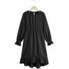 imageblibean Tween Girls Cotton Dresses High Low Hem Size 615 YearsA Black