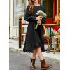 imageblibean Tween Girls Cotton Dresses High Low Hem Size 615 YearsA Black