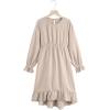 imageblibean Tween Girls Cotton Dresses High Low Hem Size 615 YearsA Cream