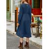 imageblibean Tween Girls Cotton Dresses High Low Hem Size 615 YearsA Navy