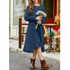 imageblibean Tween Girls Cotton Dresses High Low Hem Size 615 YearsA Navy