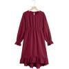 imageblibean Tween Girls Cotton Dresses High Low Hem Size 615 YearsA Red