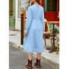 imageblibean Tween Girls Cotton Dresses High Low Hem Size 615 YearsA Sky Blue