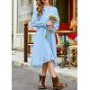 imageblibean Tween Girls Cotton Dresses High Low Hem Size 615 YearsA Sky Blue