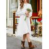 imageblibean Tween Girls Cotton Dresses High Low Hem Size 615 YearsA White
