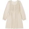 imageblibean Tween Girls Smocked Dresses Semi Formal Outfits with Pockets Size 615 YearsA Cream