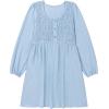 imageblibean Tween Girls Smocked Dresses Semi Formal Outfits with Pockets Size 615 YearsA Light Blue