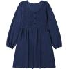imageblibean Tween Girls Smocked Dresses Semi Formal Outfits with Pockets Size 615 YearsA Navy