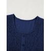 imageblibean Tween Girls Smocked Dresses Semi Formal Outfits with Pockets Size 615 YearsA Navy