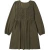 imageblibean Tween Girls Smocked Dresses Semi Formal Outfits with Pockets Size 615 YearsA Olive Green
