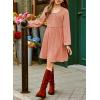 imageblibean Tween Girls Smocked Dresses Semi Formal Outfits with Pockets Size 615 YearsA Pink