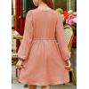 imageblibean Tween Girls Smocked Dresses Semi Formal Outfits with Pockets Size 615 YearsA Pink