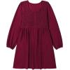 imageblibean Tween Girls Smocked Dresses Semi Formal Outfits with Pockets Size 615 YearsA Red