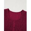 imageblibean Tween Girls Smocked Dresses Semi Formal Outfits with Pockets Size 615 YearsA Red