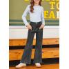 imageblibean Tween Girls Wide Leg Jeans Zimbaplatinum Demin Pants Size 615 YearsA Black