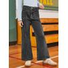 imageblibean Tween Girls Wide Leg Jeans Zimbaplatinum Demin Pants Size 615 YearsA Black