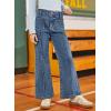 imageblibean Tween Girls Wide Leg Jeans Zimbaplatinum Demin Pants Size 615 YearsA Dark Blue