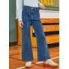 imageblibean Tween Girls Wide Leg Jeans Zimbaplatinum Demin Pants Size 615 YearsA Navy Blue