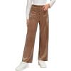 imageblibean Girls 2025 Uniform Straight Pants Teen School Fleece Dress Leggings Size 615 YearsA Coffee