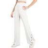 imageblibean Tween Girls Bell Bottom School Uniform Pants Stretchy Leggings Size 615 YearsWhite