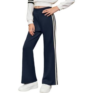 imageblibean Girls 2025 School Leggings Teen Uniform Flare Bell Bottoms Size 615 YearsA Navy Blue