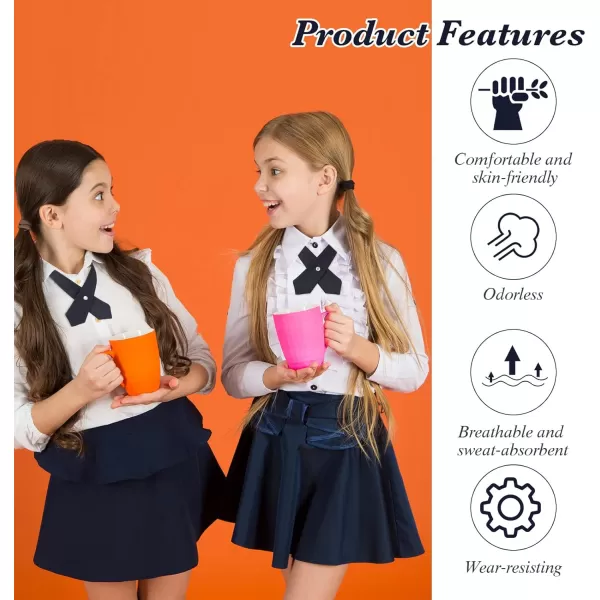 2 Pack French Girls Uniform Tie Cross Tie for Girls Adjustable Neck Tie School Uniform for Girl Cross Neck Tie Girl Neck Tie