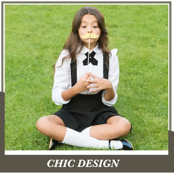 2 Pack French Girls Uniform Tie Cross Tie for Girls Adjustable Neck Tie School Uniform for Girl Cross Neck Tie Girl Neck Tie