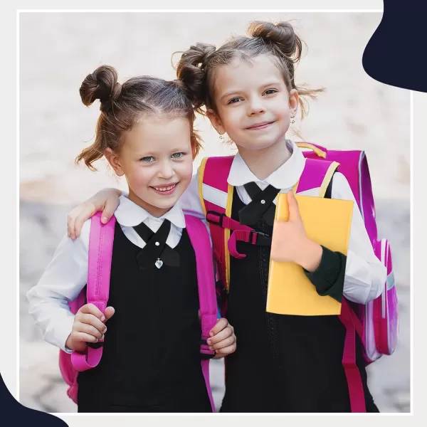 2 Pack French Girls Uniform Tie Cross Tie for Girls Adjustable Neck Tie School Uniform for Girl Cross Neck Tie Girl Neck Tie