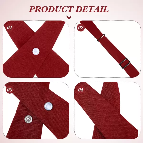 2 Pack French Girls Uniform Tie Cross Tie for Girls Adjustable Neck Tie School Uniform for Girl Cross Neck Tie Girl Neck Tie