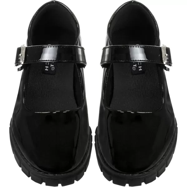 French Toast Girls Round Toe Ankle Strap MaryJane School Shoes - Mary Jane Chunky Platform Oxford Dress Shoe Pumps - Black/Navy/Brown 