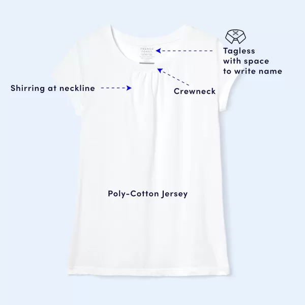 French Toast Girls' Short Sleeve Crewneck T-Shirt Tee