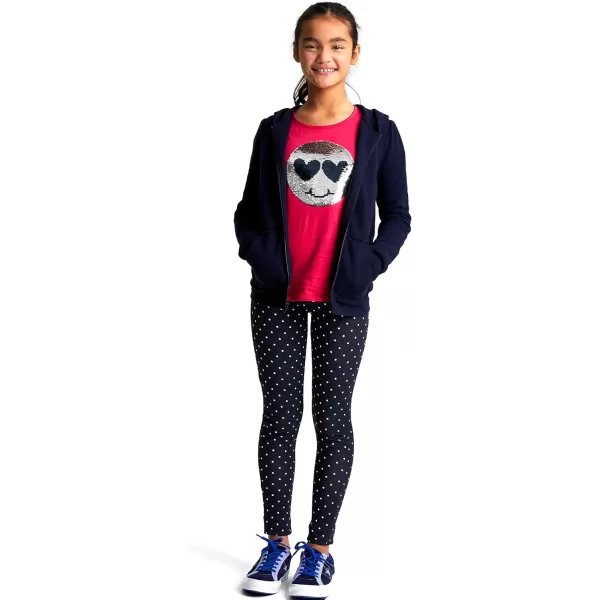 French Toast Girls' Zip Front Fleece Hoodie