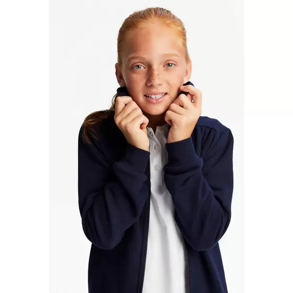 French Toast Girls' Zip Front Fleece Hoodie